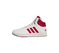 Adidas Herren Hoops 3.0 Mid Lifestyle Basketball Classic Vintage Shoes, Core White/Better Scarlet/Gum, 44 EU