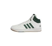Adidas Herren Hoops 3.0 Mid Lifestyle Basketball Classic Vintage Shoes, Core White/Collegiate Green/Gum, 45 1/3 EU