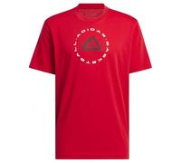 adidas Herren Hoops Emblem Graphic Tee, Better Scarlet, XS