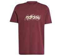 adidas Herren Illustrated Linear Graphic Tee, Shadow red, S