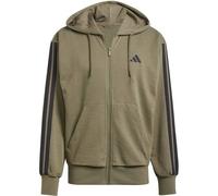 adidas Herren Essential Three Stripes French Terry Fullzip Hoodie, Olive Strata/Black, XXL