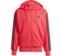 Adidas Zip-Hoodie Essentials 3-Streifen French Terry Fullzip Herren Rot M