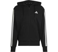 adidas Men's Essential Three Stripes French Terry Fullzip Hoodie, Black/White, S