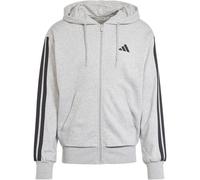 adidas Herren Essential Three Stripes French Terry Fullzip Hoodie, Medium Grey Heather/Black, L
