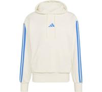 Kapuzensweatshirt ADIDAS SPORTSWEAR "M 3S FT HD", Herren, Gr. XXL, sanftes weiß, ray blau, Obermaterial: 55% Baumwolle, 36% Polyester, 9% Viskose, Sweatshirts (85708411-XXL) sanftes weiß, ray blau