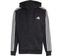Kapuzensweatshirt ADIDAS SPORTSWEAR "M 3S FT FZ HD", Herren, Gr. M, schwarz (schwarz, weiß), Obermaterial: 100% Baumwolle, normal, Rundhals, angesetztes Bündchen, Sweatshirts (36756208-M) schwarz, wei