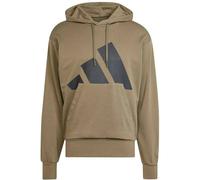 adidas Men's Essentials Big Logo French Terry Hoodie, Olive Strata/Black, M