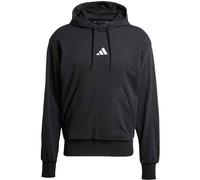 adidas Men's Essentials FEELCOZY French Terry Hoodie, Black/White, L