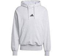 adidas Herren Essentials FEELCOZY Fleece Hoodie, Light Grey Heather/Black, XL