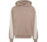 Kapuzensweatshirt ADIDAS SPORTSWEAR "ADIDAS KIT 3-STREIFEN HOODIE", Herren, Gr. S, khaki six, sanftes weiß, Obermaterial: 100% Baumwolle, normal, Rundhals, angesetztes Bündchen, Sweatshirts (19476630-