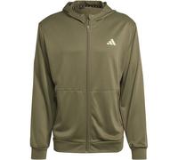 adidas Herren Train Essentials Seasonal Training Full-Zip Hoodie, Olive strata/Pulse Lime, XL
