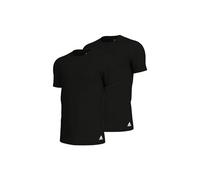 Adidas Herren kurzarm Unterhemd (2er Pack) rundhals Crew Neck T-Shirt (Gr. S - 3XL), Schwarz, S