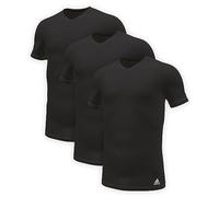 adidas Herren T-Shirt, 3er Pack - Active Core Cotton, V-Ausschnitt, uni Schwarz S