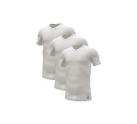adidas Herren T-Shirt, 3er Pack - Active Core Cotton, V-Ausschnitt, uni Weiß M