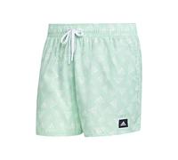 adidas Herren Logo Print CLX Swim Shorts Very Short Length, Pulse Mint/White, XS