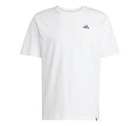 adidas Herren Lounge MINI Embroidery Graphic T-Shirt, White, L