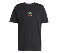 adidas Herren Lounge Pizza Graphic T-Shirt, Schwarz, XL