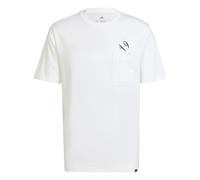 adidas Herren Lounge Slides Graphic Pocket T-Shirt, White, 3XL