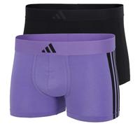 adidas Herren Low Rise Trunk (2 Pack) - Active Flex Cotton 3 Stripes