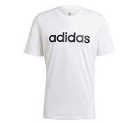 adidas Herren M Lin Sj T Shirt, Weiß / Schwarz, L EU