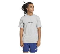 T-Shirt ADIDAS SPORTSWEAR "M LIN SJ T", Herren, Gr. XXXL, grau (medium grau heather, schwarz), Obermaterial: 100% Baumwolle, sportlich, Rundhals, Shirts (99919618-XXXL) medium grau heather, schwarz