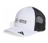 Adidas Unisex Mercedes - AMG Petronas Formula ONE Team Snapback Logo Trucker Cap, White/Black, L