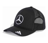 adidas Unisex Mercedes - AMG Petronas Formula ONE Team Snapback Star Trucker Cap, Black/White, L