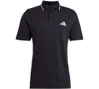 adidas Herren Essential Three Stripes Pique Polo Shirt, Black/White, M