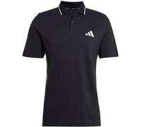 adidas Men's Essential Three Stripes Pique Polo Shirt, Black/White, XS