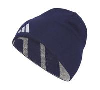adidas Herren Reversible Skully Beanie, Standard Fit Skull Cap/Hat for Winter-Hut, Dunkelblau/Grau, Vier-Grau Zwei/Weiß/Totenkopf, Einheitsgröße