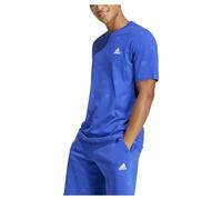 adidas Men's Seasonal Essentials Monogram Graphic Tee T-Shirt, semi Lucid Blue, M