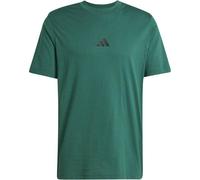 adidas Herren Essential Three Stripes Single Jersey Tee, Collegiate Green/Black, S