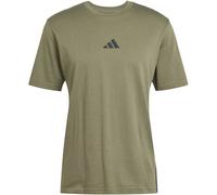 adidas Essentials 3-Streifen Single Jersey T-Shirt Herren JE6391 - olive strata/black L