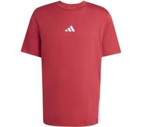 Adidas Herren T‑Shirt Essentials 3‑Streifen Single Jersey KD4865 active maroon/white XL