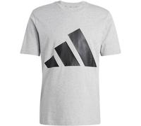 Adidas Men's Essentials Big Logo Single Jersey Tee, Medium Grey Heather/Black, S