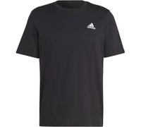adidas T-Shirt Essentials Single Jersey mit gesticktem kleinem Logo Schwarz S