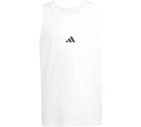 Tanktop ADIDAS SPORTSWEAR "ESSENTIALS SMALL LOGO", Herren, Gr. XXL, schwarz-weiß (weiß, schwarz), Obermaterial: 100% Baumwolle, Rundhals, Tops Tanktop, ohne Verschluss, aus Baumwolle, mit Rundhalsauss