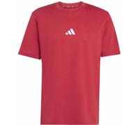 Adidas T-Shirt Essentials Small Logo KC0902, 100% Baumwolle, Rundhals, Herren L, active maroon/weiß
