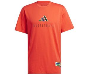 ADIDAS Herren Shirt Worldwide Hoops Logo Performance Graphic (IY1156) L BRIRED