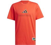ADIDAS Herren Shirt Worldwide Hoops Logo Performance Graphic (IY1156) M BRIRED