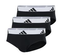 adidas Herren Slip 3er Pack-Brief (3PK) -Active Flex Cotton Unterwäsche, Black_4AM001, S