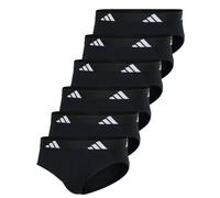 adidas Herren Slip, 6er Pack - Briefs, Active Flex Cotton, Logo, einfarbig Schwarz 2XL