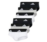 ADIDAS adidas Herren Slip, 6er Pack - Briefs, Active Flex Cotton, Logo, einfarbig (TB_4AM001-6P) 2XL Schwarz/Weiß/Grau