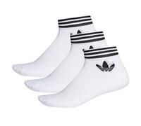 adidas Herren Socken 3 Paar Trefoil Ankle, White/Black, 43-46, EE1152