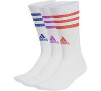 ADIDAS Herren Socken 3-Streifen Cushioned Crew, 3 Paar WHITE/SELUBL/PURBUR/B - Gr. - 44