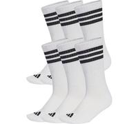 ADIDAS 3-Stripes Essentials Cushioned Crew Socks 6 Pair Pack (P0260) 40-42 White / Black / Black