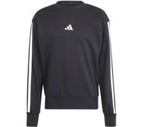 adidas Men's Essential Three Stripes French Terry Sweatshirt, Black/White, S