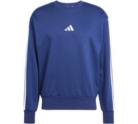 Adidas Essentials 3 Stripes Fleece Sweatshirt S Dark Blue / White