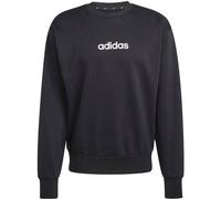 Sweatshirt ADIDAS SPORTSWEAR "M LINEAR FL SWT", Herren, Gr. XXL, schwarz, weiß, Obermaterial: 55% Baumwolle, 36% Polyester, 9% Viskose, normal, Rundhals, angesetztes Bündchen, Sweatshirts Sweatshirt (