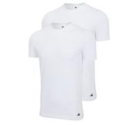 adidas Herren T-Shirt, 2er Pack - Crew Neck Shirt, Active Flex Cotton, einfarbig Weiß L
